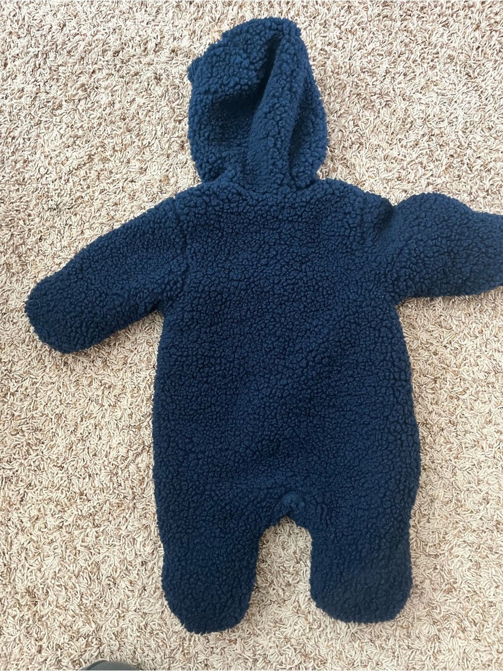Wonder Nation Baby Unisex Teddy Fleece Pram with Hood - Picture 4 of 11